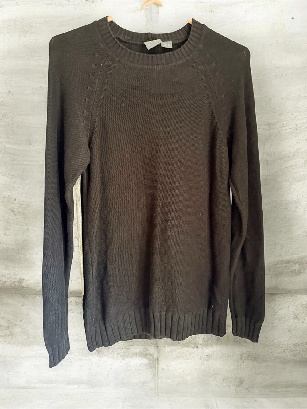 Armani Exchange Men’s Cotton Merino Wool Crew Neck Sweater Black Size Small